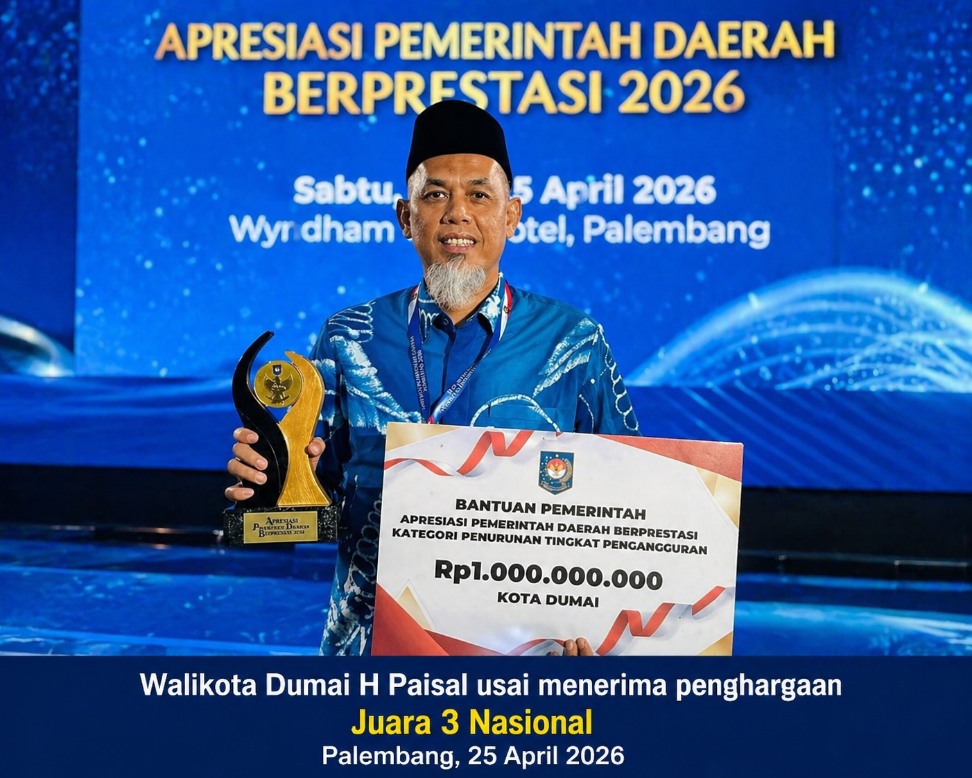Jelang Hari Jadi ke-27, Dumai Bawa Pulang Kado Prestasi Nasional
